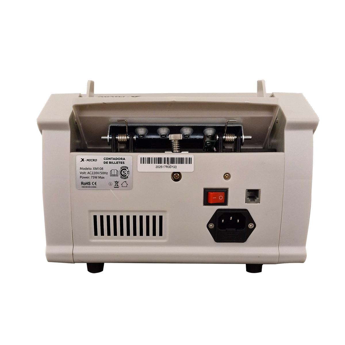 Maquina Contadora De Billetes X-Micro XM108 Con Detector UV